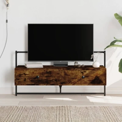 Afbeelding van Tv meubel wandgemonteerd 100,5x30x51 cm hout gerookt eikenkleur