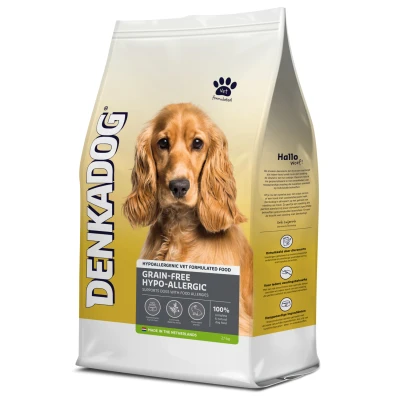 Afbeelding van Denkadog Grain Free Hypo Allergic Hert&amp;Konijn&amp;Zoete Aardappel Hondenvoer 2.5 kg