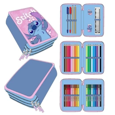 Afbeelding van Disney Stitch Etui Tekenen Knutselen Tekenset Meisjes Pieces