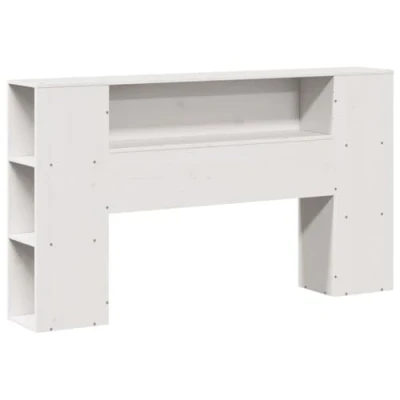 Afbeelding van vidaXL Hoofdbord met opbergruimte 120 cm massief grenenhout wit