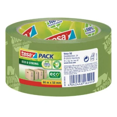 Afbeelding van Verpakkingstape Tesa 50mmx66m Eco print groen