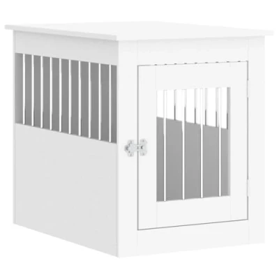 Afbeelding van Hondenbench 55x75x65 cm bewerkt hout wit
