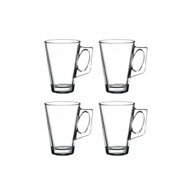 Afbeelding van Pasabahce 55201 Theeglazen met Vela handvat voor thee, latte macchiato, Ierse koffie, punch, glühwein, warme chocolademelk, 4 stuks