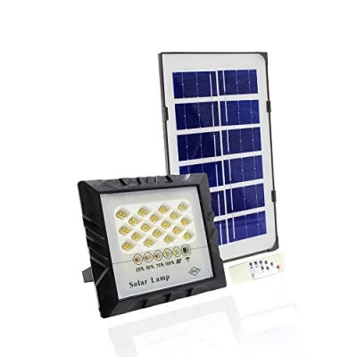 Afbeelding van Buitenspot op zonne energie, 50 W, 72 leds + fotovoltaïsch paneel met hoge conversie, afstandsbediening, automatische ontstekingssensor. IP67 zonnelamp voor verlichting, tuin, garage.