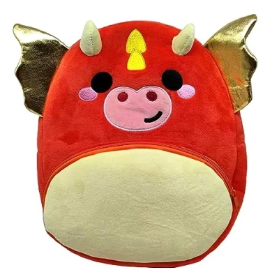 Afbeelding van Rugzak Pluche Adoramagic Draak Rood 30x23x10cm