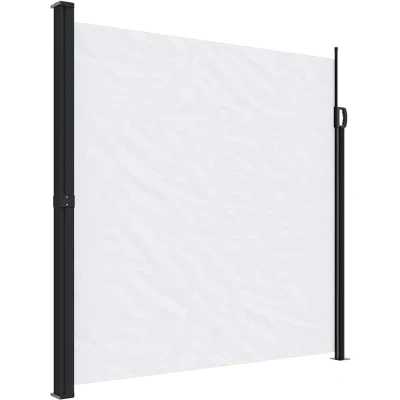 Afbeelding van Windscherm uittrekbaar 200x600 cm wit
