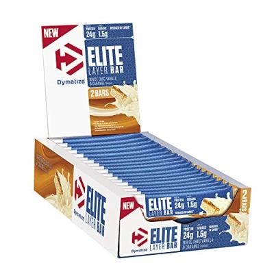 Afbeelding van Elite Layer Bar 18repen White Choco Vanilla &amp; Caramel