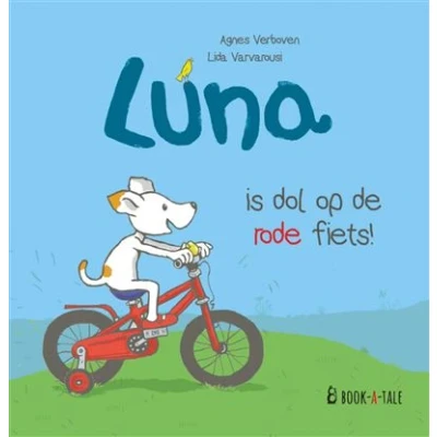 Image de Luna is dol op de rode fiets!