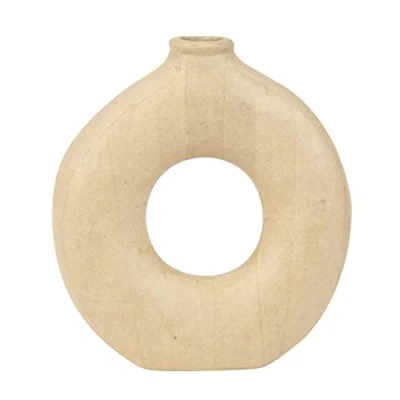 Afbeelding van Décopatch HD071C vaas voor decoratie van papier maché, bruin, waterbestendig, planten, thuisdecoratie, doe het zelf en creatieve vrije tijd, 21 x 23 cm