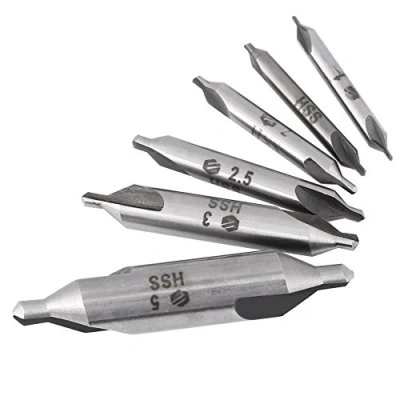 Afbeelding van 6 stuks HSS centreerboor 60 graden 1/1,5/2/2,5/3/5 mm diameter