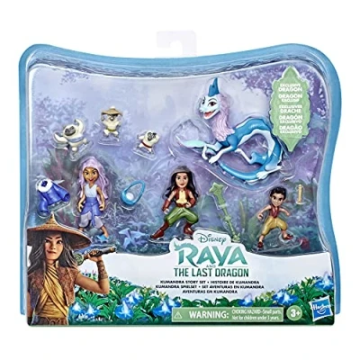 Image de Pack de 7 Mini figurines Disney Princesses Raya et le dernier dragon Histoire Kumandra, Raya, Sisu, Ongis, Boun Sisu