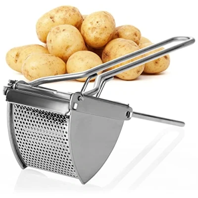 Afbeelding van Aardappelpers van roestvrij staal, vaatwasmachinebestendig, spÃ¤tzle pers, spaghetti ijspers, aardappelstamper