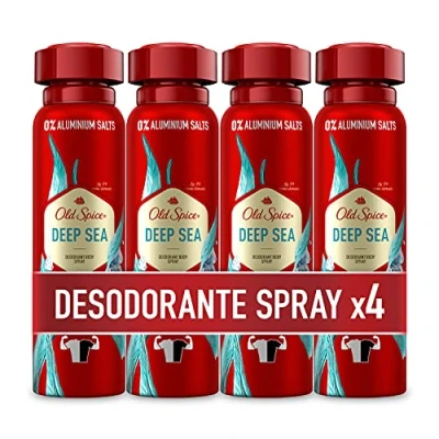 Afbeelding van Old Spice Pack X4 Deep Sea Deo Spray voor heren, 150 ml
