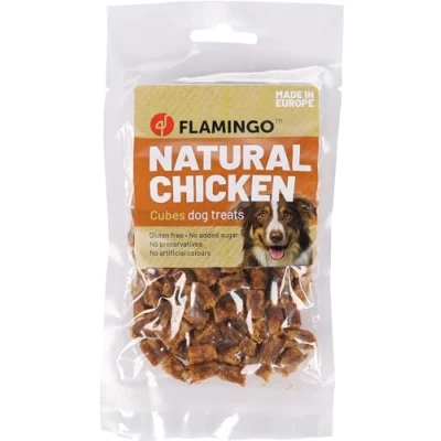 Afbeelding van Flamingo Nature Snack Honden Kip Blokjes 80g 1st 139180