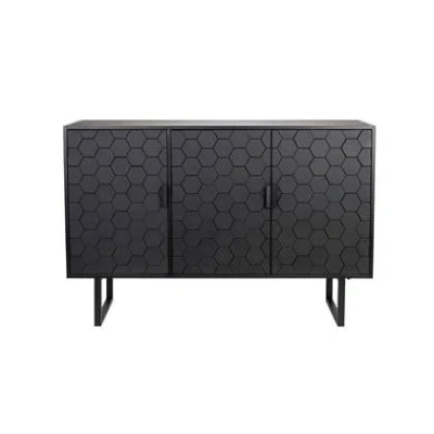 Afbeelding van Housecraft Living Linc Dressoir Kast Hoog Hout Zwart