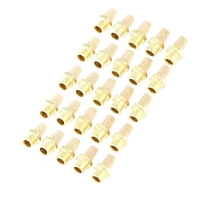 Afbeelding van 25 stuks/set magneetventiel pneumatische geluiddemper filterdemper buitendraad G1/8 storingsfilter luchtuitlaat stil