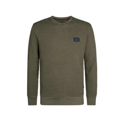 Afbeelding van Petrol Industries Heren Geribde Sweater Gunnison Groen Maat XXXL