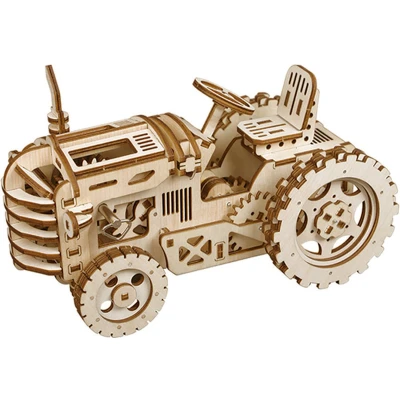 Afbeelding van Robotime DIY Mechanical Gears TRACTOR Houten Bouwpakket