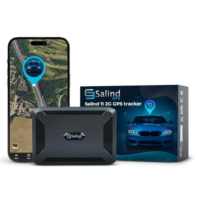 Afbeelding van Salind 11 GPS tracker voor auto&#039;s, motorfietsen en nog veel meer ingebouwde magneet: Veilige bevestiging, lange levensduur van de batterij, met real time tracking