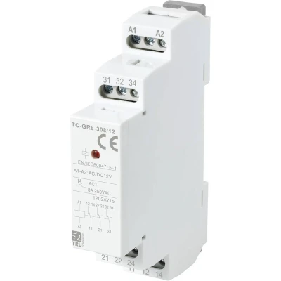 Afbeelding van TRU COMPONENTS TC GR8 308/12 Hulpschakelaar 3x wisselcontact 12 V/AC, V/DC 8 A 1 stuk(s)