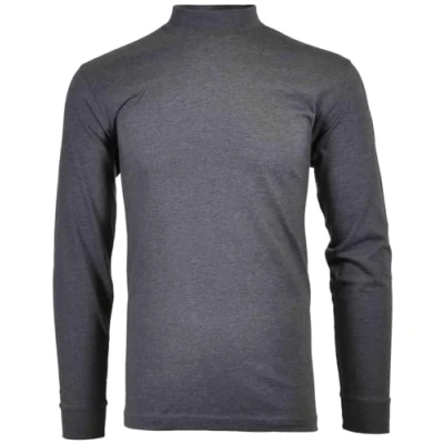 Afbeelding van Ragman Stehkragenshirt lange casual heren, Antraciet
