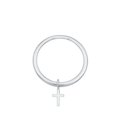 Afbeelding van Elli BAND Stapel Kreuz Ring, Dames, Maat: 54, Silber