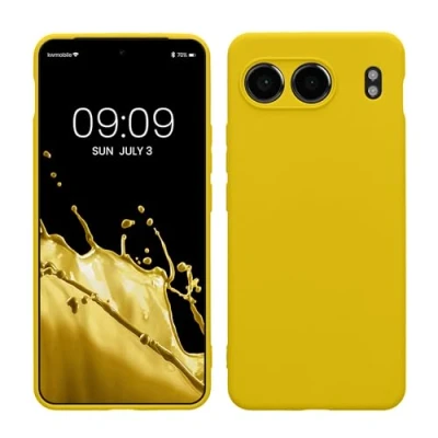 Afbeelding van kwmobile telefoonhoesje geschikt voor OnePlus Nord 4 5G Hoesje smartphone Precisie camera uitsnede In stralend geel
