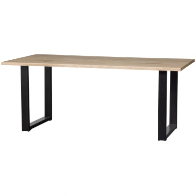Afbeelding van WOOOD Tablo Boomstam Tafel met U poot Eiken 75x180x90