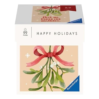 Afbeelding van Ravensburger Puzzel 17358 Happy Holidays Meet me under the mistletoe 99 stukjes