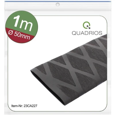 Afbeelding van Quadrios 23CA227 Krimpkous zonder lijm Zwart 50 mm 25 Krimpverhouding:2:1 1 m