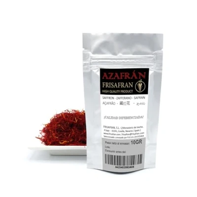 Image de FRISAFRAN Safran Filaments 10g en pistils Fil de Bio Biologique Pistil Sans Colorant ni Conservateur épice certifiée naturel