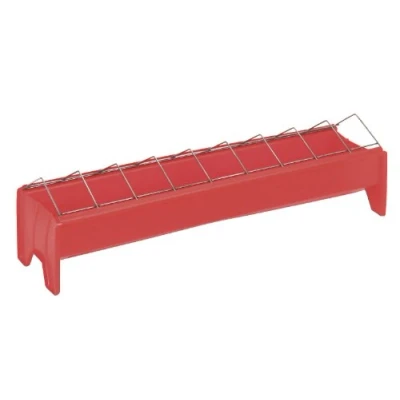 Afbeelding van Voedertrog Kippen Plastic Rood 50 X 12Cm