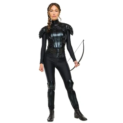 Afbeelding van Rubie&#039;s 810848S000 Katniss Rebel kostuum voor volwassenen, Hunger Games, één maat, meerkleurig, 36 38