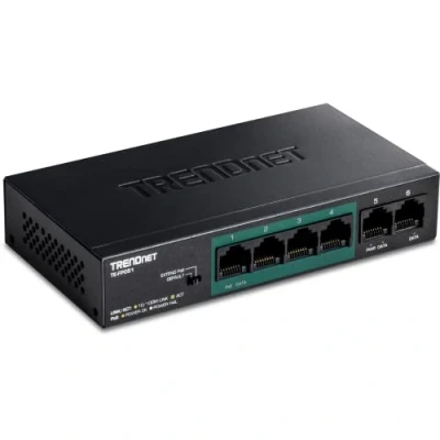 Afbeelding van TRENDnet TE FP051 5 poorts PoE+ switch Fast Ethernet Long Range
