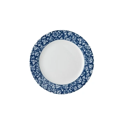 Afbeelding van Laura Ashley Blauw Sweet Allysum Set 4 Platte Borden 18 Cm Wit Porselein
