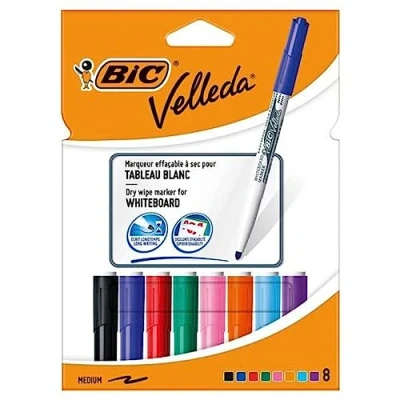 Afbeelding van BIC VELLEDA Pack van 8 ROTULADORES PARA PIZARRA conische punt