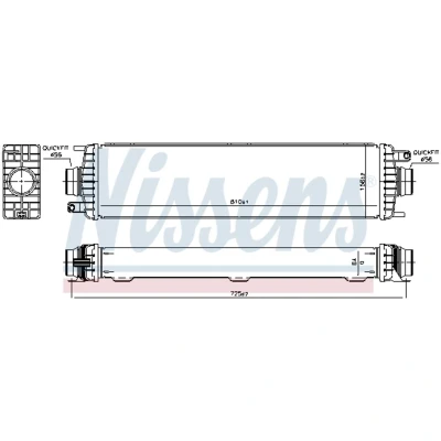 Afbeelding van NISSENS 961546 Intercooler JAGUAR: