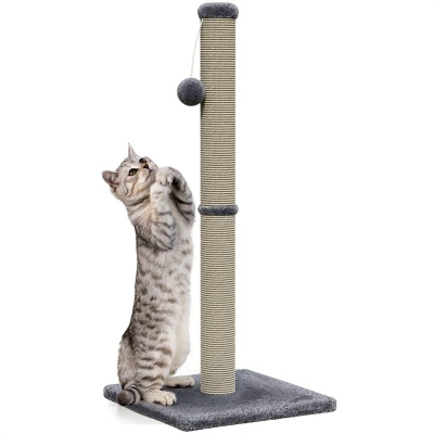 Afbeelding van Avalo Krabpaal met Speelballetje 36x36x74 Donkergrijs voor Katten