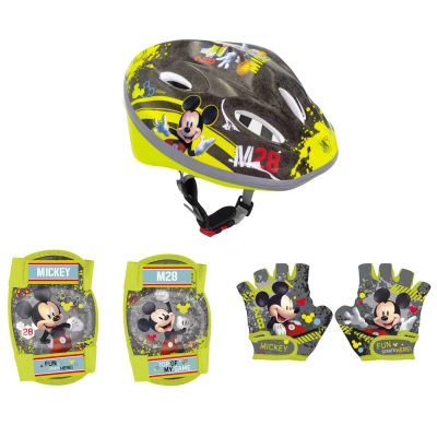 Afbeelding van Mickey Mouse Fiets accessoires ; Helm, Fietshandschoenen, Knie en elleboogbeschermers 8721122785959
