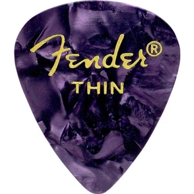 Image de Fender médiators 351 Shape Purple Moto Thin pack de 12 guitare