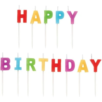 Afbeelding van Wilton Taartkaarsjes Happy Birthday Set/13