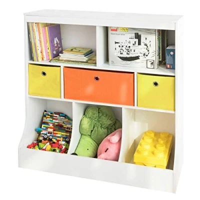 Image de SoBuy KMB26 W Bibliothèque Meuble de Rangement pour Livres et Jouets Étagère