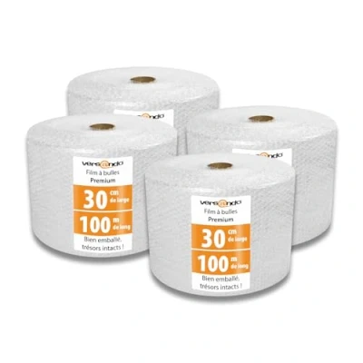 Afbeelding van versando 4 rollen noppenfolie, 100 m x 0,3 m, 2 lagen