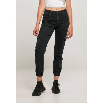Afbeelding van Urban Classics Relaxed fit jeans, Dames, Maat: 34x28, Black washed