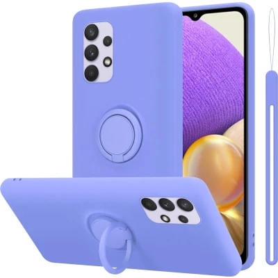 Afbeelding van Cadorabo Hoesje geschikt voor Samsung Galaxy A33 5G in LIQUID LICHT PAARS Beschermhoes van flexibel TPU silicone Case Cover met ring
