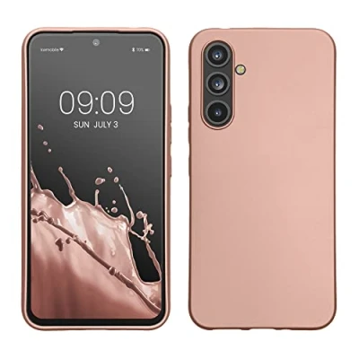 Afbeelding van kwmobile telefoonhoesje geschikt voor Samsung Galaxy A54 5G Hoesje smartphone Back cover in metallic roségoud