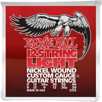 Image de JEU DE CORDES GUITARE ERNIE BALL 12 STRINGS LIGHT