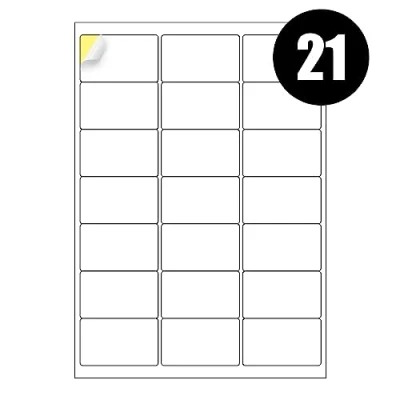 Afbeelding van iSOUL 21 stuks etiketten per A4 vel 420 adresetiketten zelfklevend inkjet bedrukbaar [sneldrogend]
