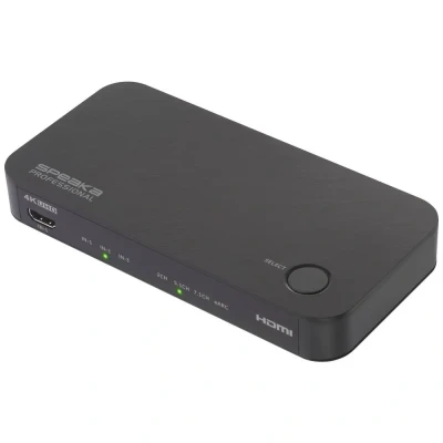 Afbeelding van SpeaKa Professional TV, receiver, Audio Extractor SP HDA 510 [HDMI HDMI] 3840 x 2160 Pixel eARC, S/PDIF + analoge uitgang, Geïntegreerde 3 poorts HDMI switch