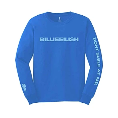 Afbeelding van Billie Eilish Smile Longsleeve shirt XL Blauw